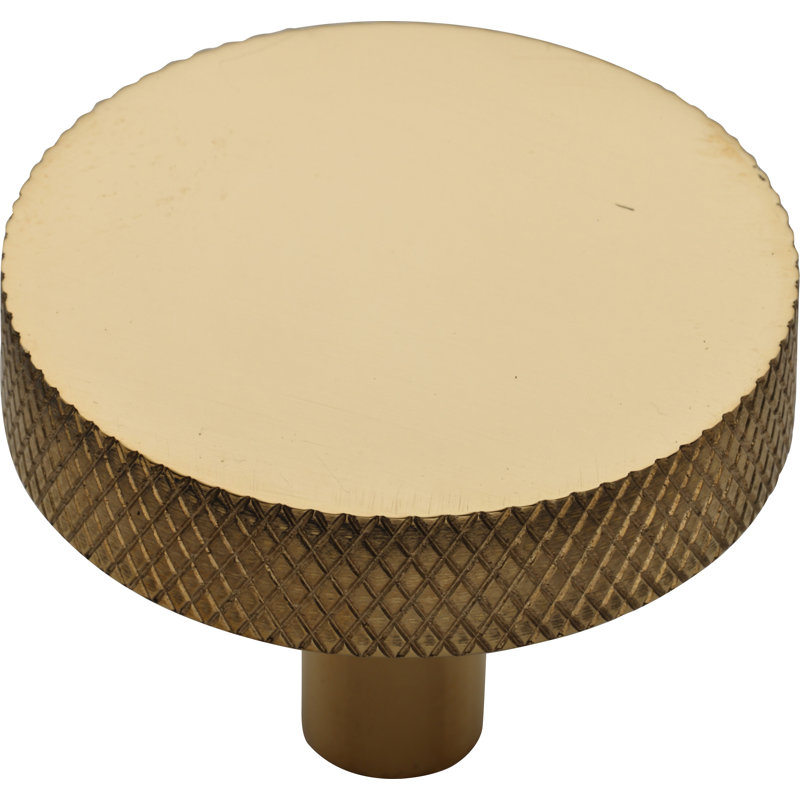 Round Knob, 1 1/2", Unlacquered Brass
