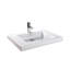 24" Cube Collection Single Bathroom Sink, White-72042520