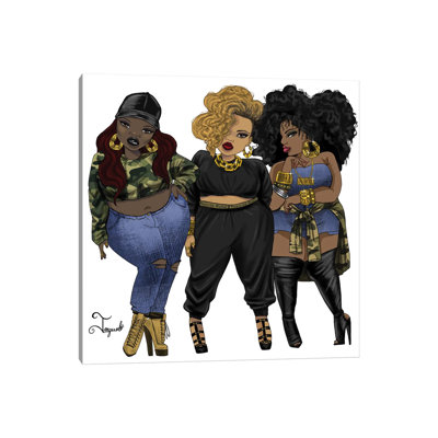 «Girl Gang 2» par Jonquel Art - Toile tendue avec châssis sur toile
