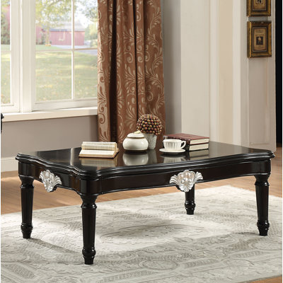 Shultz 1-Shelf Coffee Table in Black by Astoria Grand