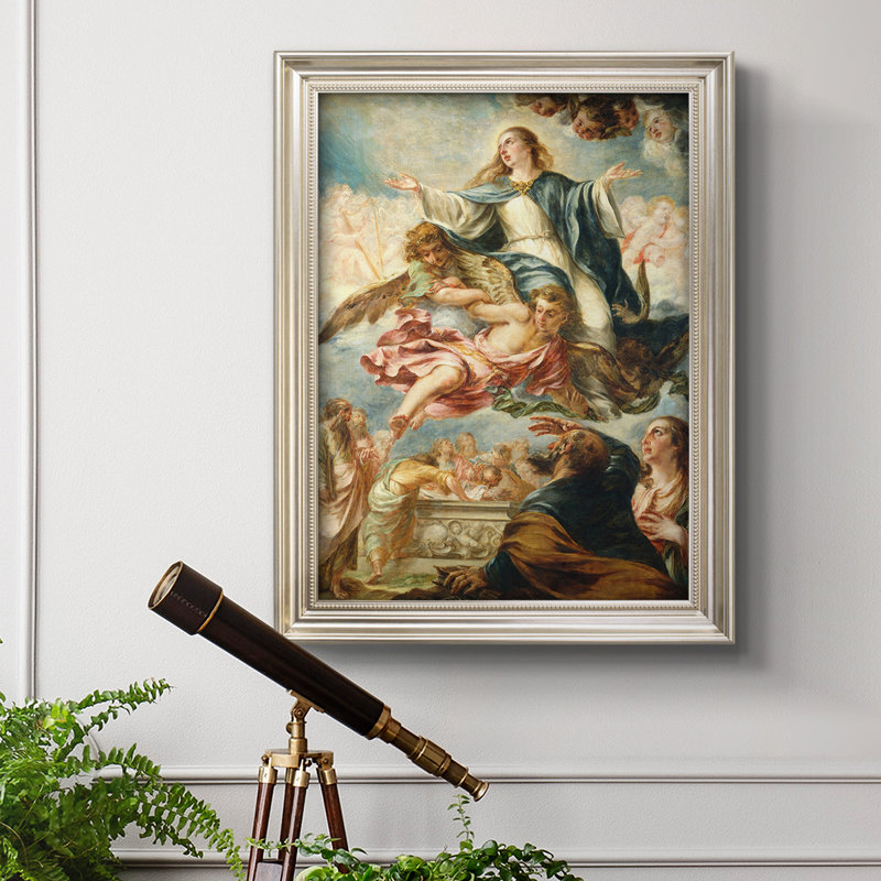 Toile encadrée de qualité supérieure Assomption de la Vierge - prête à être accrochée, H 27 po x l 18 po x P 2,5 po