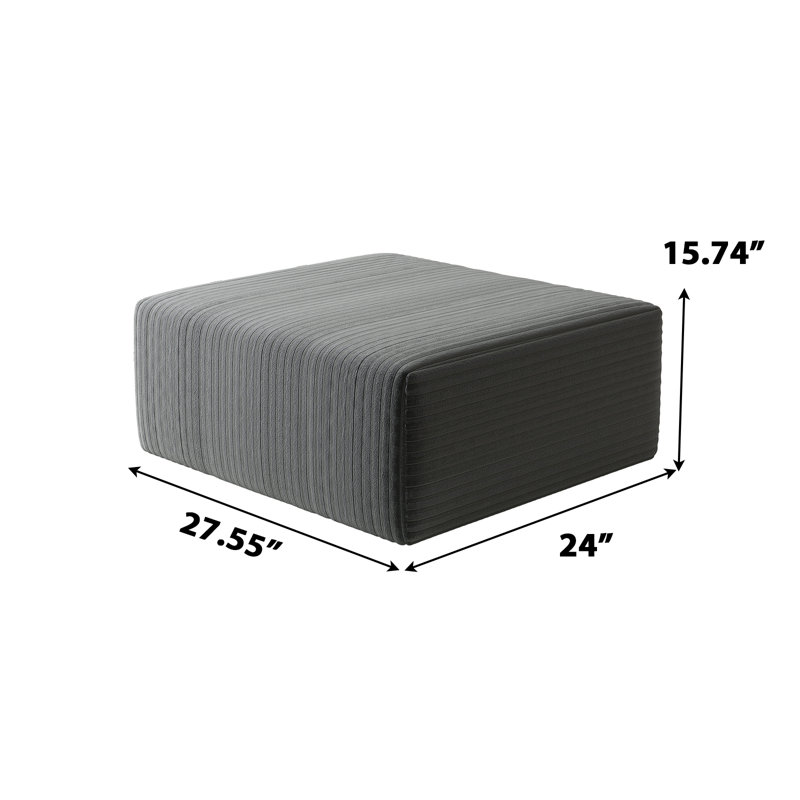 Canapé modulaire modulaire en L en velours côtelé avec méridienne | Idée de cadeau