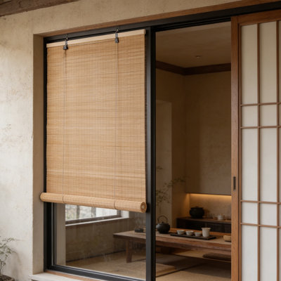 Rideaux en bambou naturel, stores romains enroulables, filtration de la lumière douce, bois tissé écologique, installation facile à faire soi-même, pour le salon, la chambre, la cuisine, la fenêtre