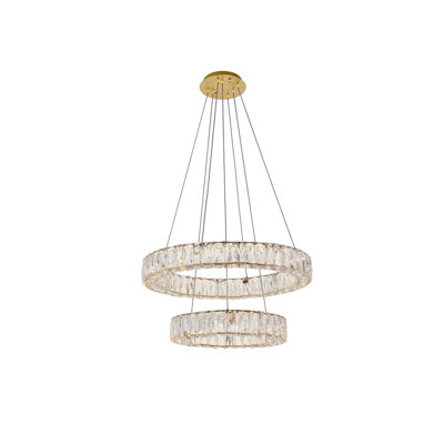 Lustre ovale en cristal 2 lumières Steveson