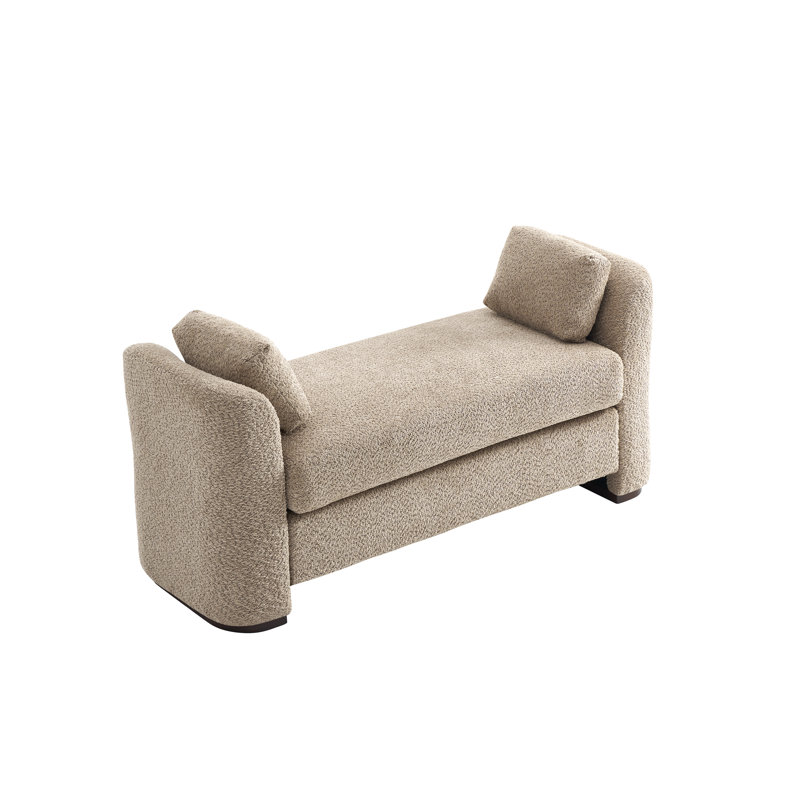 Banc rembourré Alouette, Marron clair
