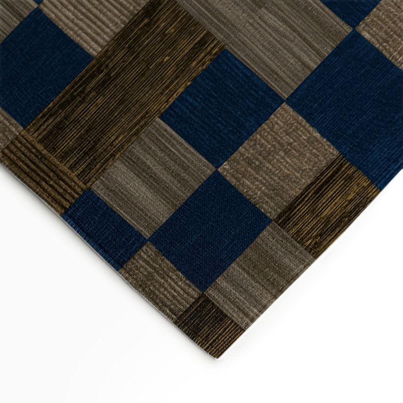 Tapis d'intérieur et d'extérieur à carreaux gris, Rectangulaire 3 pi x 5 pi