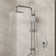 Wall Mount Pressure-Balanced Shower System,10"Rainfall Shower Head with Slider Bar Handheld Spray