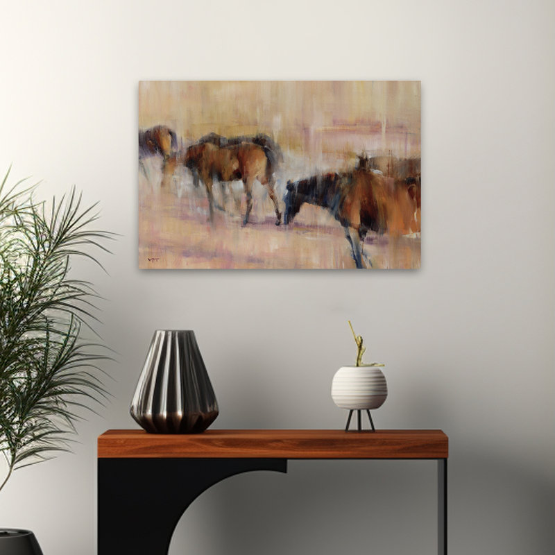 Kentucky Morning - animaux, chevaux, art, H 16 po x l 24 po