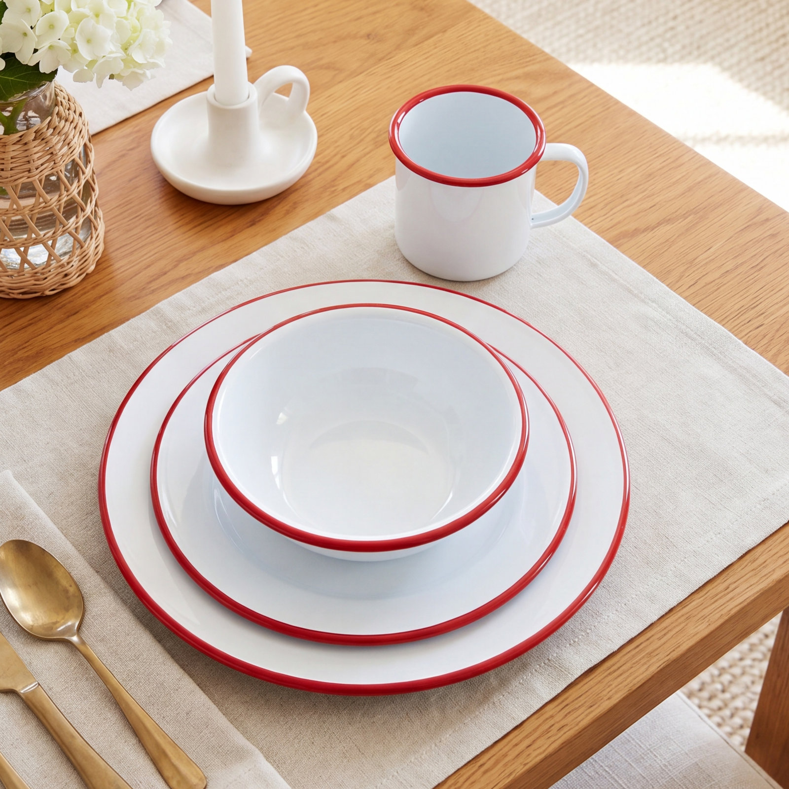 Vintage Dinnerware Set - Service for 4, Black