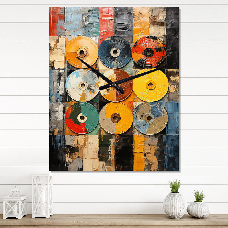Horloge murale vinyle, Très grand