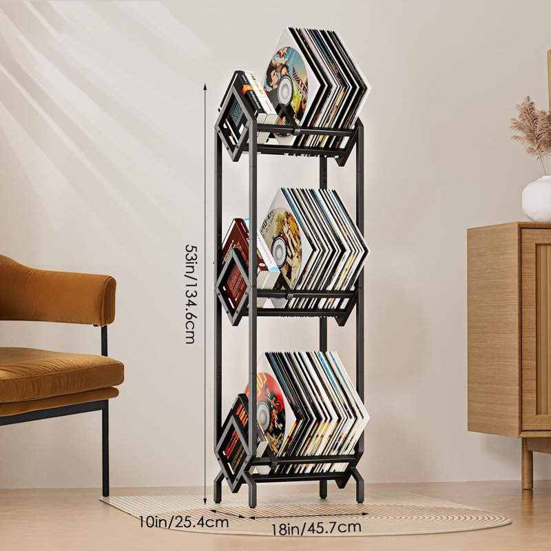 Metal 134.6cm H Media Shelves