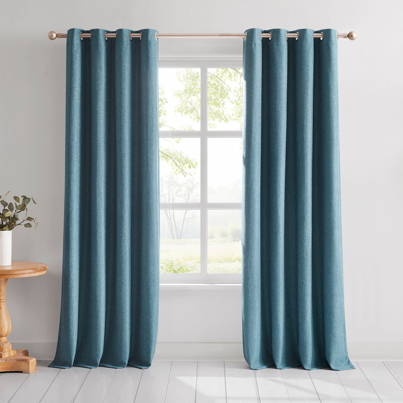 Paire de rideaux 100% occultant Meena, Bleu