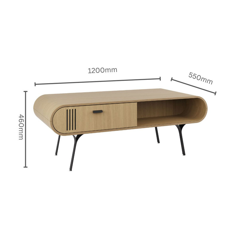 Four Leg Coffee Table with Storage