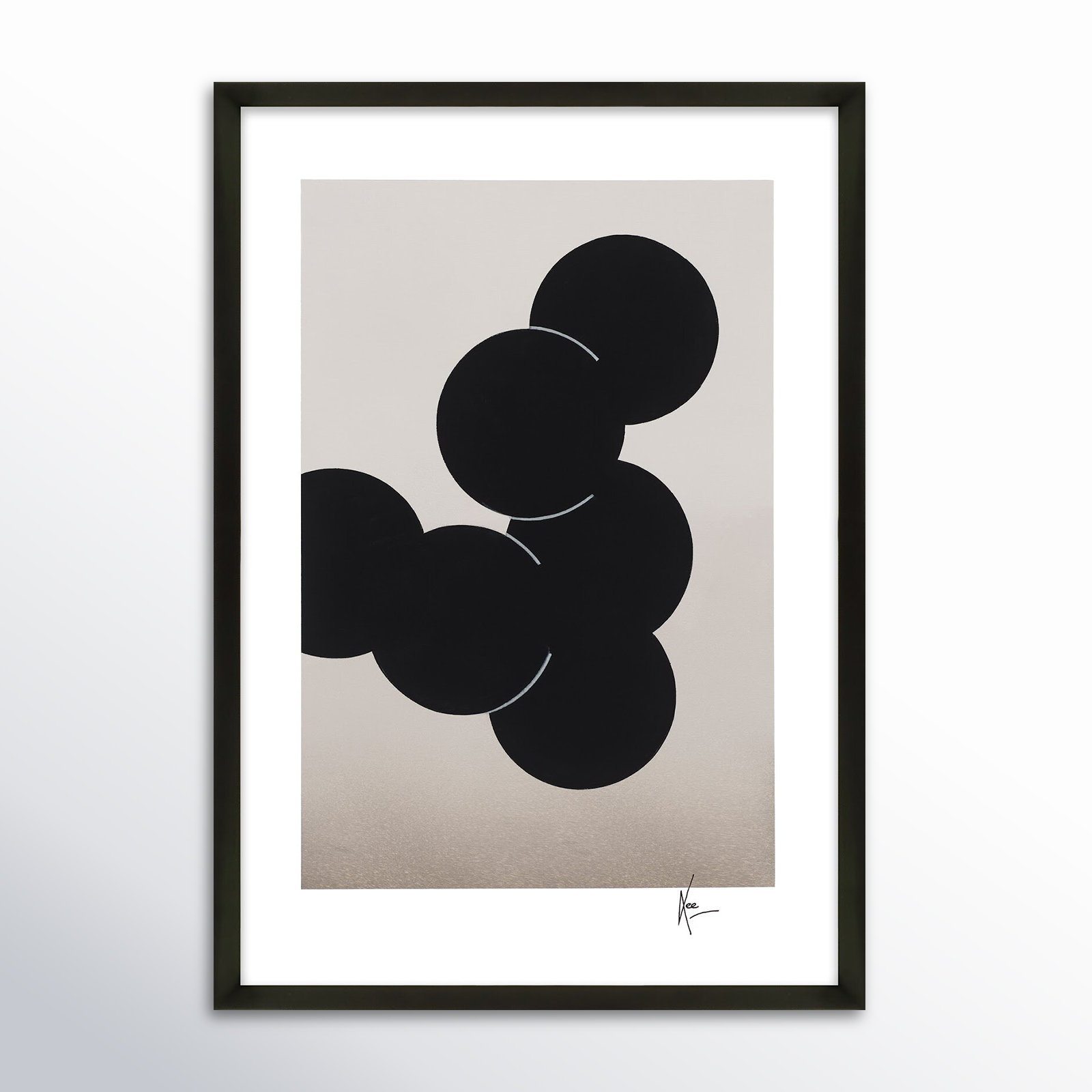 Orbit by Lee Lessem, Black, 50" H x 35" W x 1.25" D
