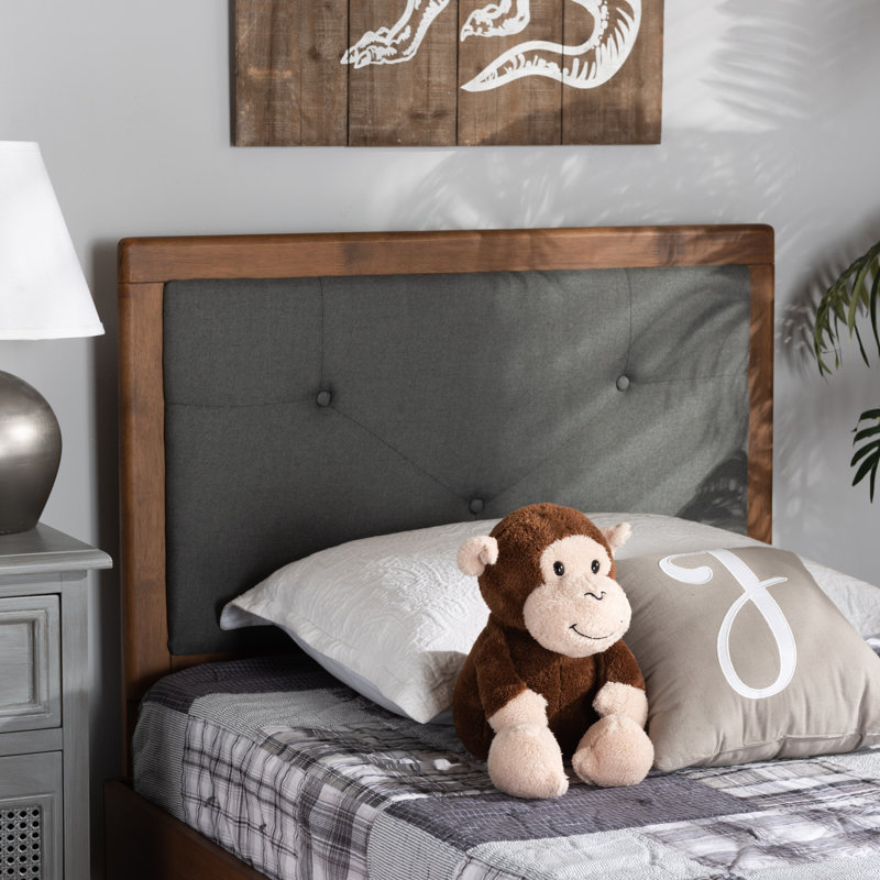 Tête de lit tapissier Drekwon, Simple, Gris foncé