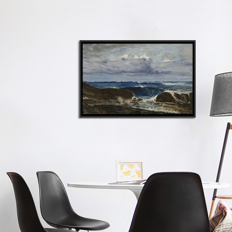 Print, 66.04 cm H x 101.6cm W x 4.445cm D, Black