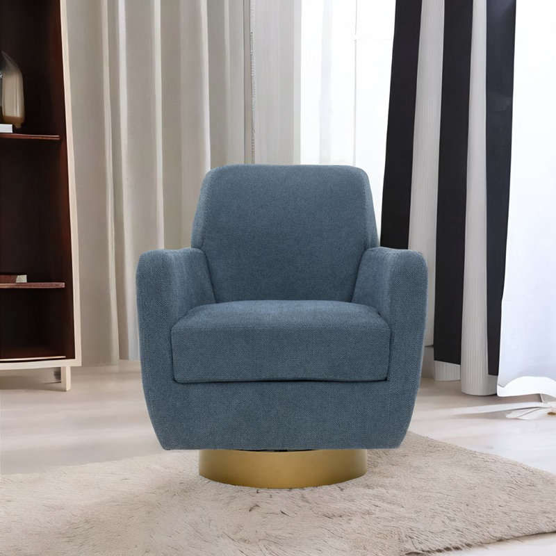 Fauteuil rotatif à 360 degrés, Lin bleu
