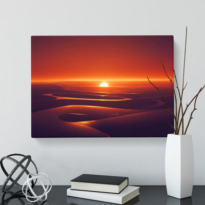 Beaming Sunset - Wrapped Canvas Print