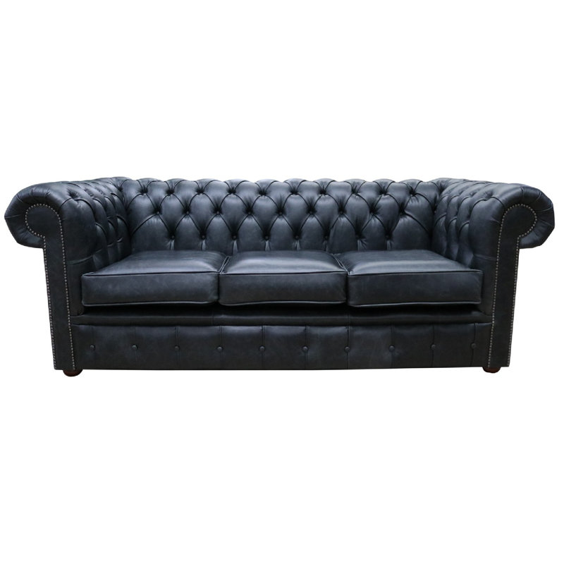 3 Seater Sofa, Cracked Wax Black