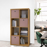 Smart Cube 8-Cube Organizer Storage With Opened Back Shelves,2 X 4 Cube Bookcase Book Shleves For Home, Office
