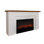Helena 70" Landscape Electric Fireplace in White Stucco by Real Flame