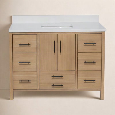 Kiara 48" Carrara Marble Single Bathroom Vanity