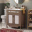 Freestanding Standard Free Standing Single Double Single Vanity Bathroom Vanity With Ceramic Top