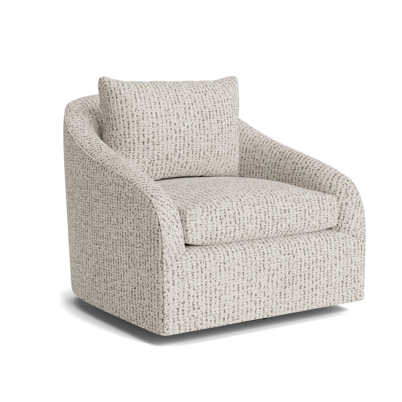Laurel Swivel Chair, Marshmallow - Toast