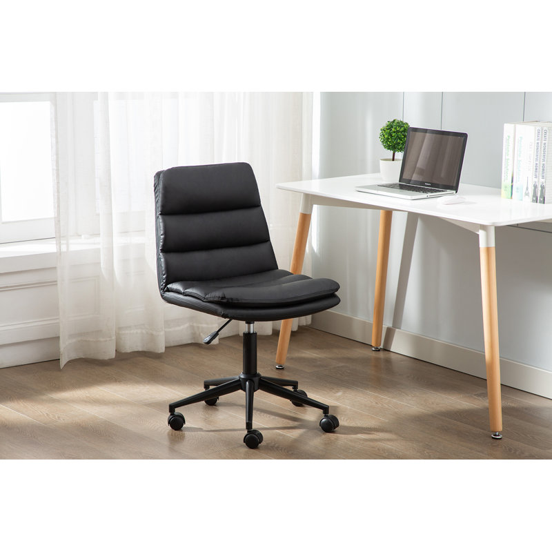 Arcanum Swivel Task Chair with Steel Frame, Black