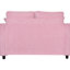 Méridienne de 55 po, revêtement en chenille rose, coussins amovibles pour un lit de style moderne, salon douillet et confortable