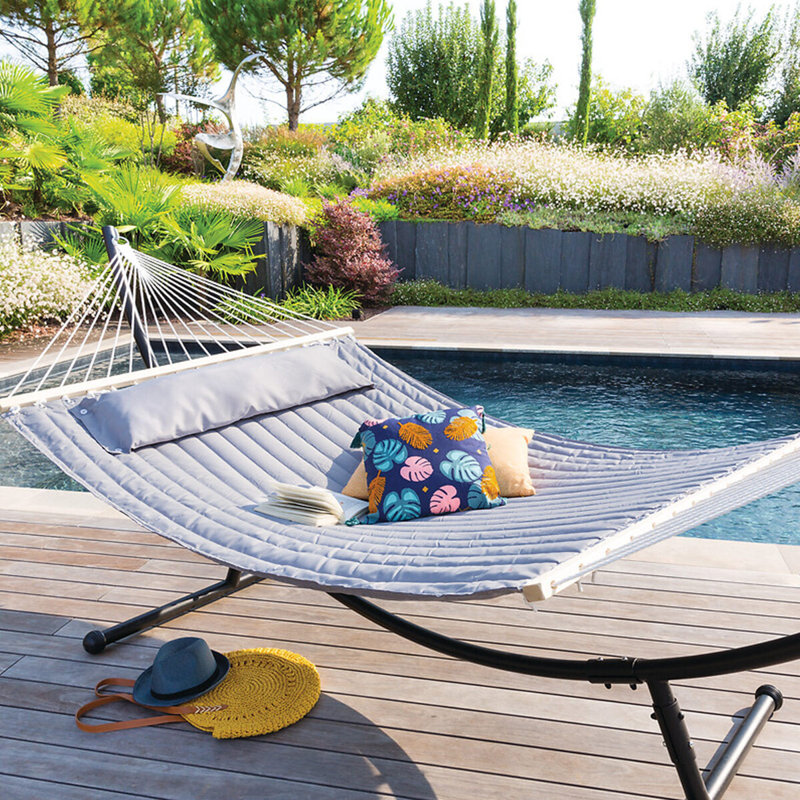 Aholla Padded Hammock Canvas, Pearl Grey