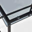 Kwanisha Glass Top Metal Base Writing Desk