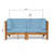 X-Back Loveseat, Blue