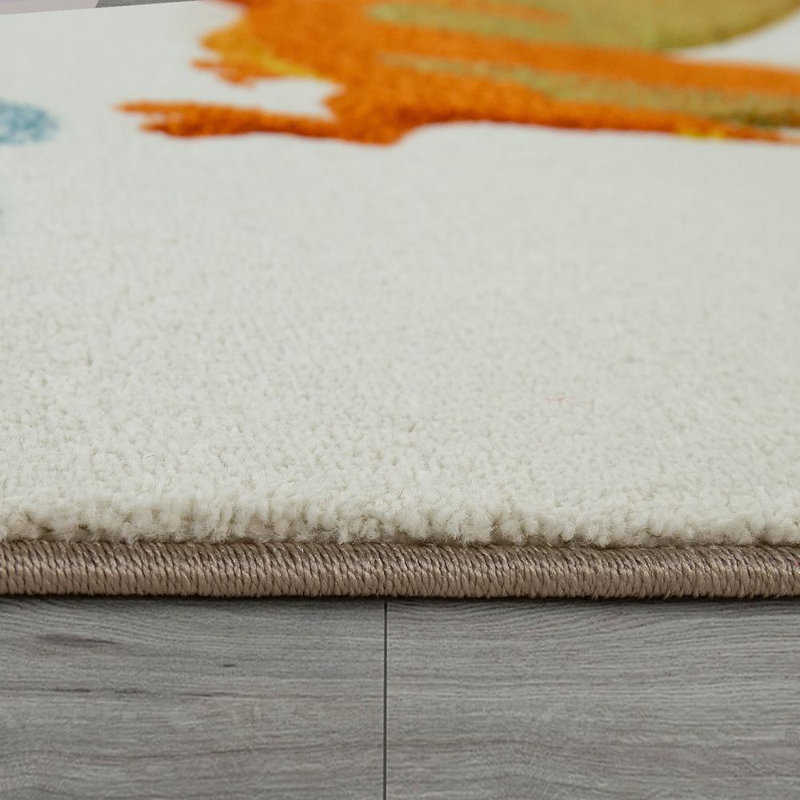 McCarty Shag Green Rug, Rectangle 80 x 150cm