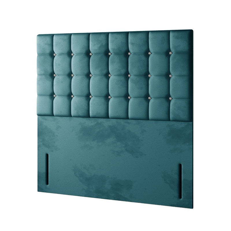 Galarza Upholstered Divan Bed, Double (4'6), Mallard, 4 Drawers