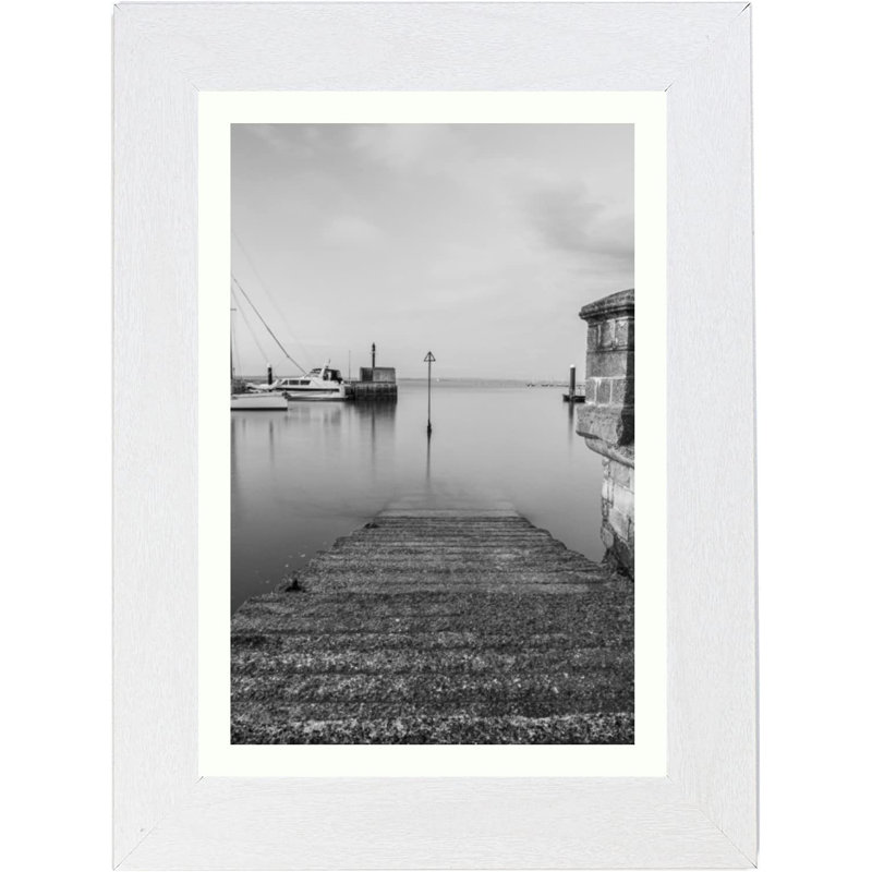 Picture Frame with Mat, White