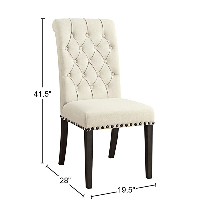 Chaise d'appoint rembourrée (ensemble de 2)
