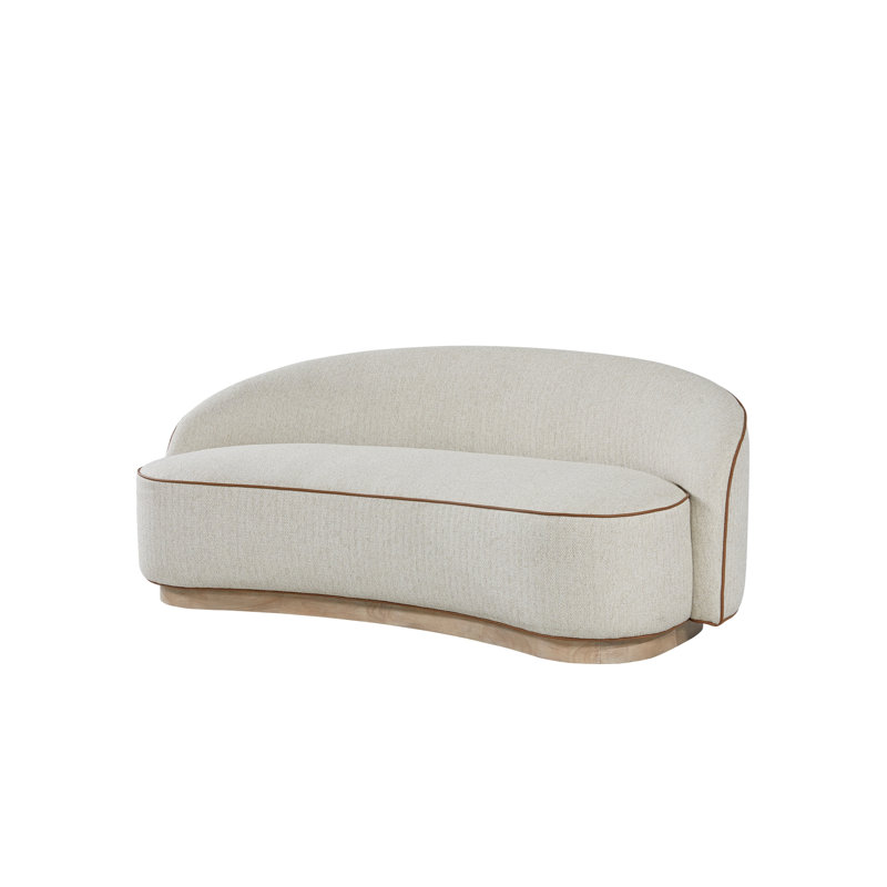 Tight Back Sofa with a Plithe Wood Base