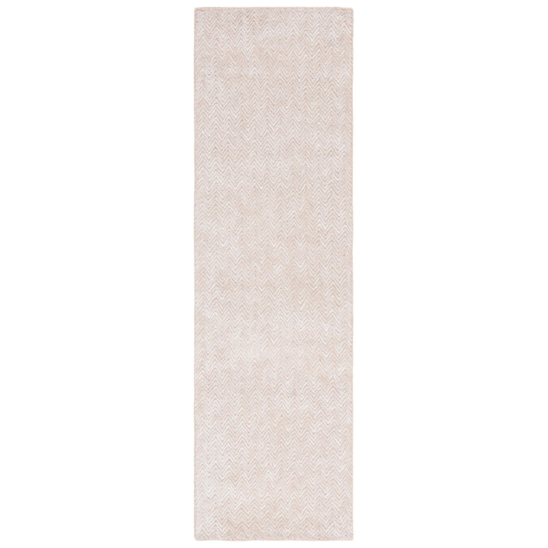 Tapis touffeté à la main brun / ivoire Brunilde, Tapis de couloir 2 pi 3 po x 8 pi