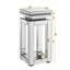 Table de bout en miroir avec incrustation de cristaux, petit canapé moderne 2 niveaux avec rangement, table d'appoint argentée pour le salon, la chambre à coucher, le café et les petits espaces: P 11,8 po x l 11,8 po x H 26 po