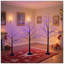 Arbre effrayant 3 lumières d'Halloween avec lumières mauves, arbre noir éclairé pour la décoration d'Halloween