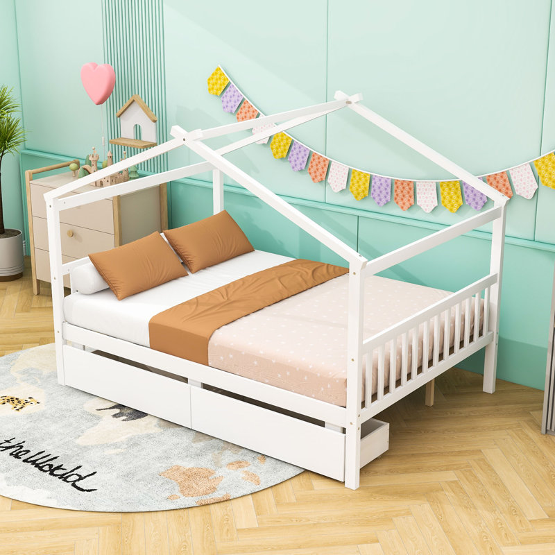 Shawsville Daybed with 2 Big Drawers, Full / Double, White