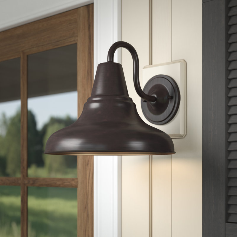 Luminaire de grange d'extérieur Seoul, Bronze antique, H 10,5 po x l 12 po x P 13,25 po