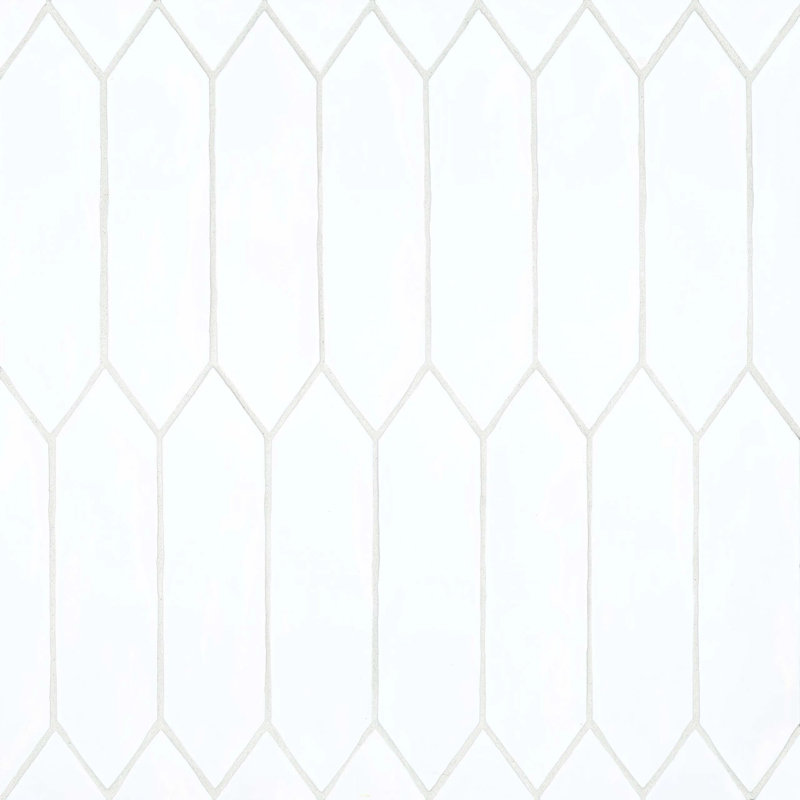 Reine 3" x 12" Ceramic Tile, Glossy White