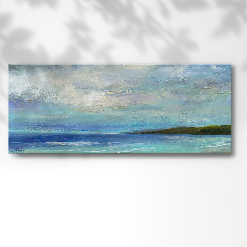 Îlot insulaire sur toile, H 20 po x l 50 po x P 1,5 po