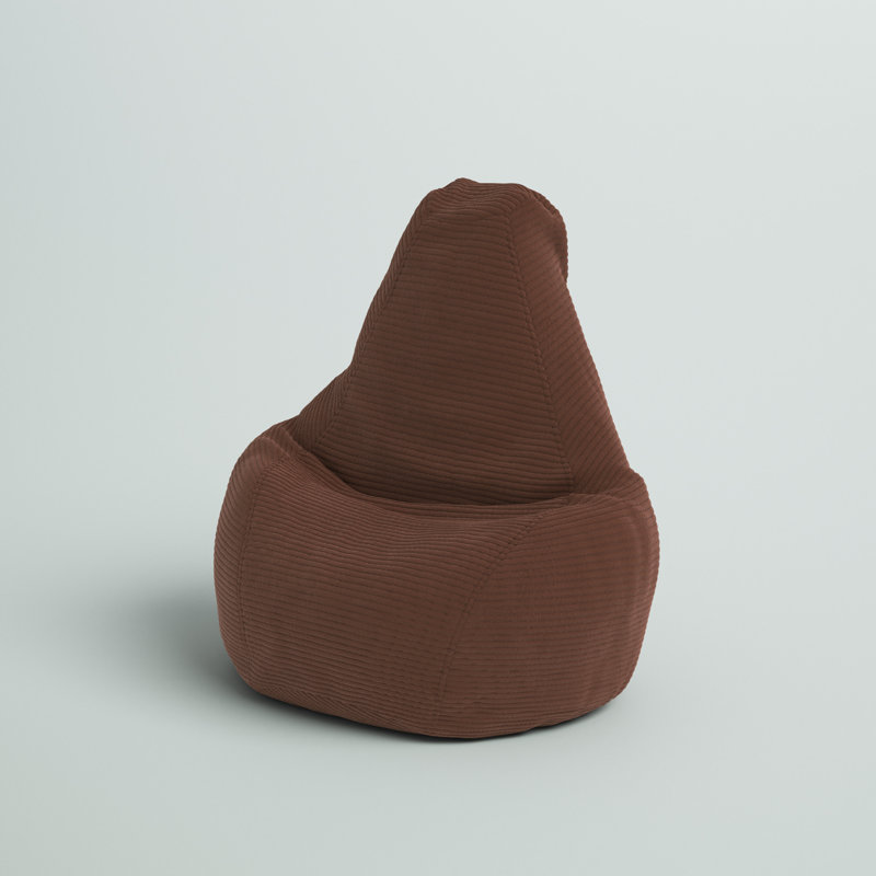 Orli Polyester Bean Bag Chair & Lounger, Dark Brown