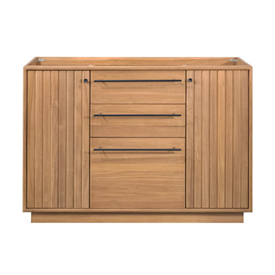 Parker 48 In. Single Sink Bathroom Vanity In Natural Teak