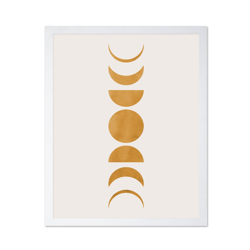 Phases de la lune no 1, 11"H x 14"W, Affiche, Encadrement blanc
