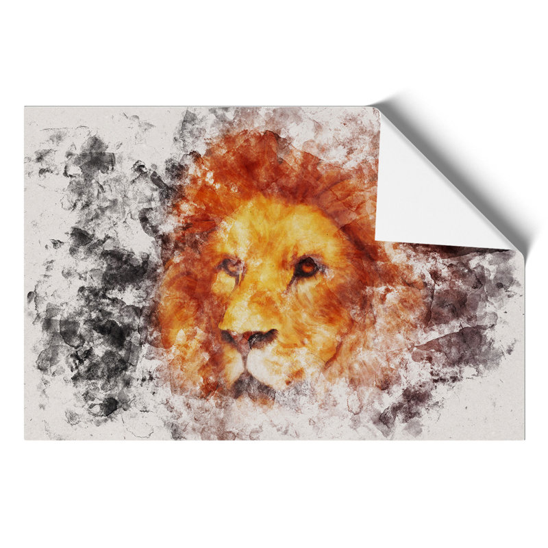 Lion Watercolour - Frameless Print, 42cm H x 59cm W x 0.1cm D