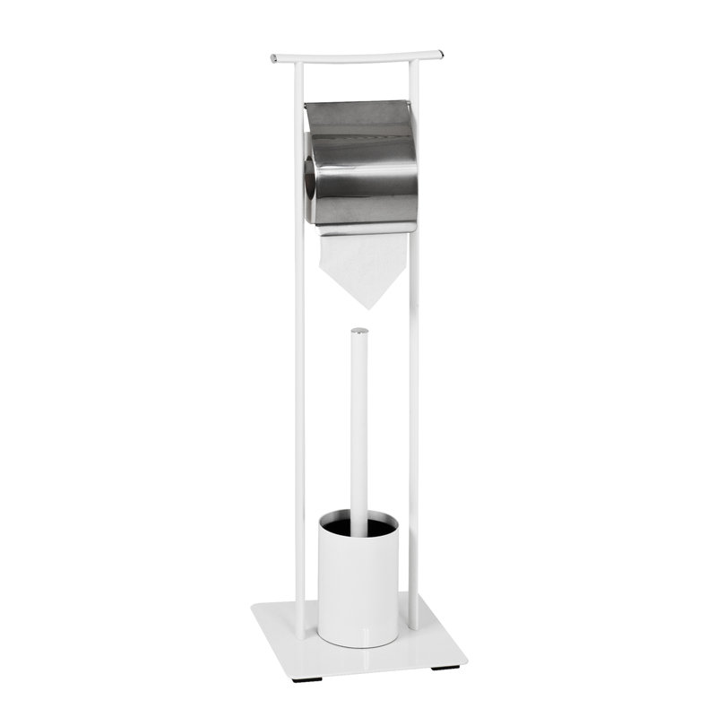Free-Standing Toilet Roll & Brush Holder